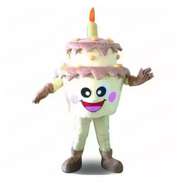 Tamanho adulto bolo de aniversário mascote fantasia de desenho animado traje de caráter carnaval de adultos tamanho de halloween festas de natal carnaval ternos de vestido