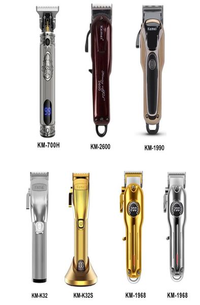 Kemei Professional Electric Beard Rail Rechable Hair Clipper Knife Capelli Capelli da taglio KM-2600 K32 K32 KM-700H1830989