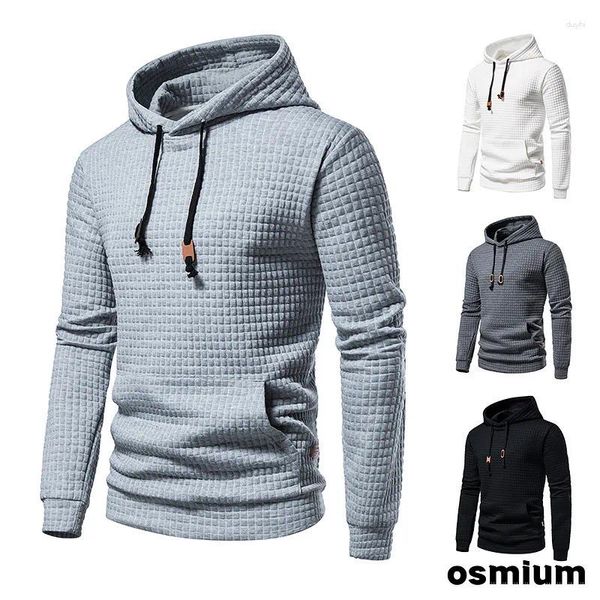 Moletons masculinos masculino masculino jacquard capuz Verifique o padrão casual com capuz sportswear de tamanho grande moletons pretos brancos da escola