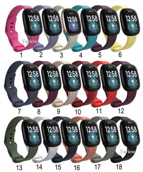 Banda per Fitbit Versa 3Sense morbido tpu Sport Sport Stipping Worsband Women Men Accessori per orologi Smart per Fitbit Sense2142832