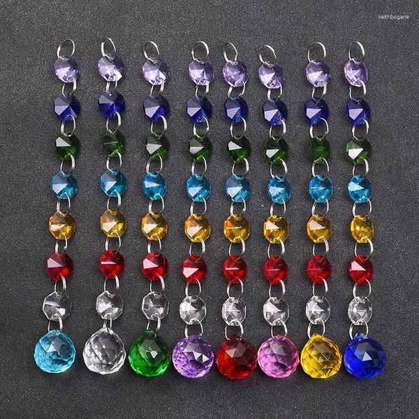 Кристалл люстр 20 мм Suncatcher Ball Octagon Beads Beads Gean Стекло подвеска Prism для свадьбы дома рождественская елка украшения