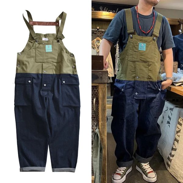 Uomo abbigliamento bavaglini per pantaloni da lavoro da uomo pantaloni da lavoro cargo funzionali multipli a più tasche in denim copertina per uomini jeans 231222