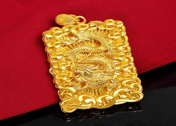 Domineering Boss Dragon Anhänger 18 Karat Gelbgold gefüllt klassischer Hip Hop Herrenschmuck Geschenk7461722