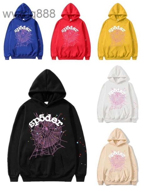 Spider Hoodies Designer Tracksuit Track-Foodie Pink Young Thug SP5der 55555 Men Women Web Giacca Felpa taglia S-2xl Atu9