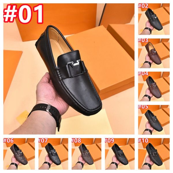 260 Model Luxury Classic Leather Slip em masculinos Sapatos casuais homens designer de moda Lofer Man Mocasines Hot Sales Summer New Dress Shoes White Shoes 38-46