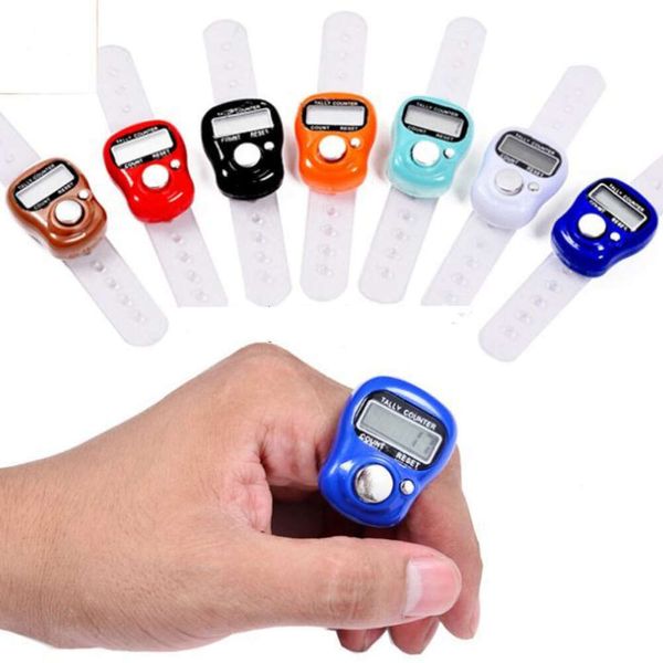 Großhandel Mini Hand Hold Band Tally Counter LCD Digitale Bildschirmfinger Ring Elektronische Kopfzahl Tasbeeh Tasbih Contador de Conteo de Banda de Mano