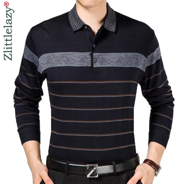 Camicia da uomo a maniche lunghe casual camicie da uomo marca di moda maschio a strisce di pallo da uomo tipista tenis polos camisa social 5158 231222