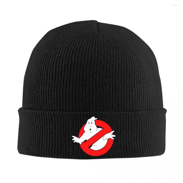 Berets Ghost Busters Шляпы Осень Зимняя шапочка теплый призрачный фильм Кэп -Кэпка Женская вязаная шляпа мужской шляпы