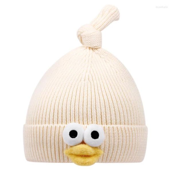 Berretti morbidi cappelli caldi berretto da tanello divertente cappelli a maglia a maglia per bambini berretto inverno bambini per ragazzi accessori per ragazze per bambini cofano anatra cofano