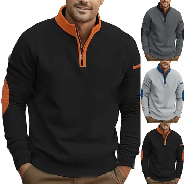 Herren Hoodies Mode Fall Casual Long Sleeve Reißverschluss mit Kapuze -Sweatshirt Top