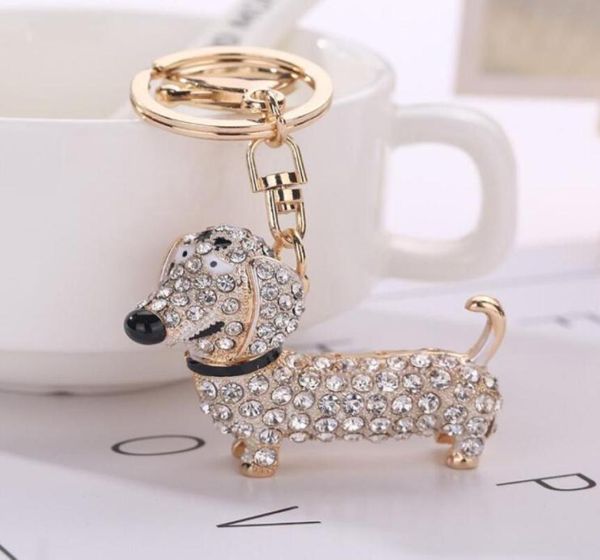 Fashion Dog Dachshund Schlüsselbeutel Zauber Anhänger Keys Halter Keyring Schmuck für Frauen Girl Geschenk Keychain Juwely New1210887