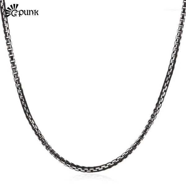 Black Box Chain 3mm Trendy Halskette für Männer hochwertige Herrenjungen Schmuck Ganze Aluminiumlegierung 3 Größe N204G1263U