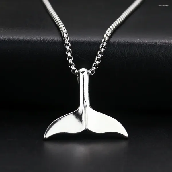 Подвесные ожерелья модные китовые хвостовые ожерелье для женщин этническая милая русалка Кокер Заявление о ювелирных изделиях