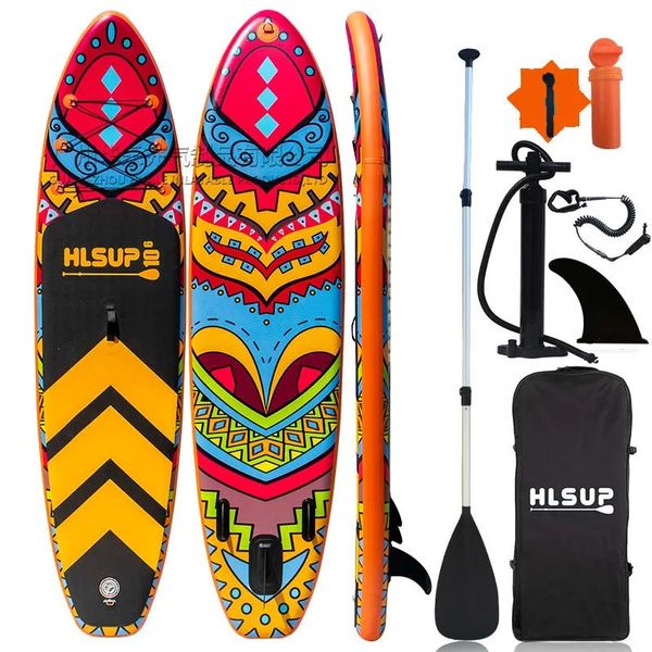 Inflável Stand Up Paddle Board Surf SUP Inclui Bomba Mochila Bobina Leash Saco À Prova D 'Água Pad 231225