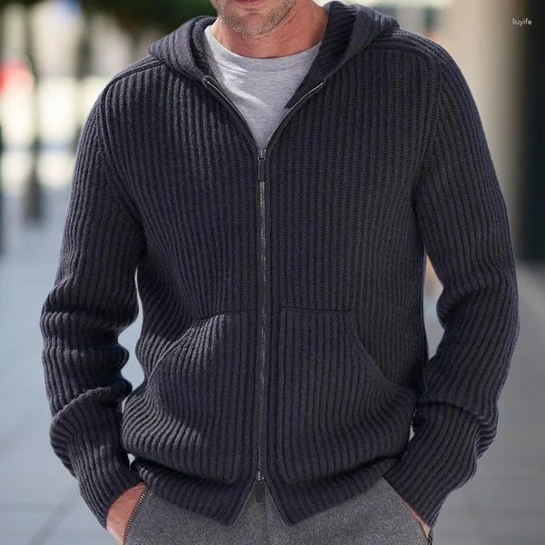 Maglioni maschile 2023 Autunno/inverno inverno maglieria con cappuccio maglione maglione maglione cardigan