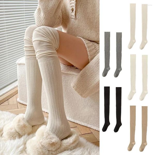 Calzini da donna Calze termiche Autunno Inverno Calze alte a tubo Calze al ginocchio Calzino casual stile preppy coreano