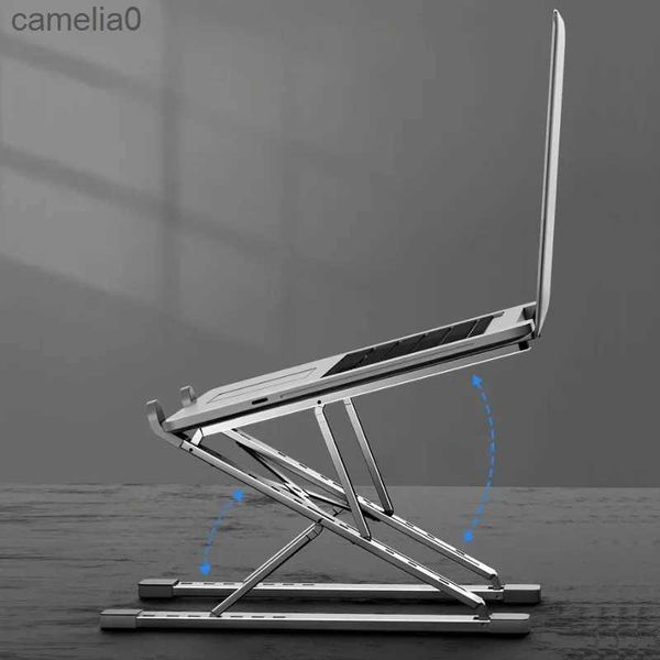 Tablet PC Stands Laptop Stand para MacBook Folding Aluminium Ajuste PC PC Tablet Stand Notebook Tarder Dissipationl231225