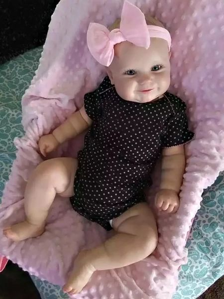 20/24 polegadas Bebe Reborn Maddie 50cm/60cm Duas opções Reborn Doll Draw Hand Hair Soft Vinyl Recém -nascido bebê 231225