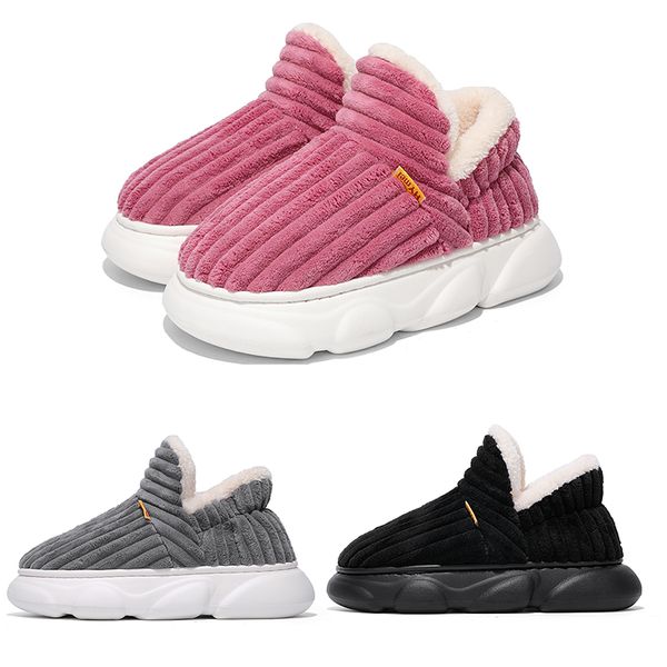 Sandalias deslizantes para hombre y mujer, cómodas sandalias para mantener el calor en invierno, sandalias suaves con base plana, zapatillas para hombre rosa, negro y gris