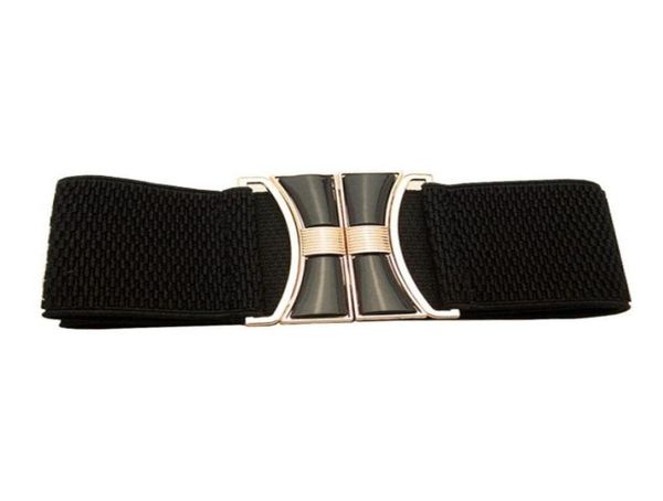 Cinture Alla moda Cintura larga da donna Cintura elastica elasticizzata per le donne 2022 Abito estivo Drcoration Nero femminile QZ01043204502