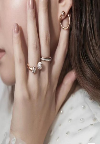 Кольцо из серии PIAGE AAAAA ROSE, позолоченное серебро 18 карат, роскошные ювелирные изделия, вращающийся свадебный бренд, дизайнер 7943530