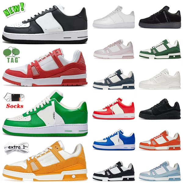 Scarpe firmate casual Denim Tela Pelle verniciata Abloh Nero Bianco Verde Blu Sovrapposizioni uomo donna lvaf1 Outdoor Sport Scarpe da ginnastica con plateau Prezzo abbordabile