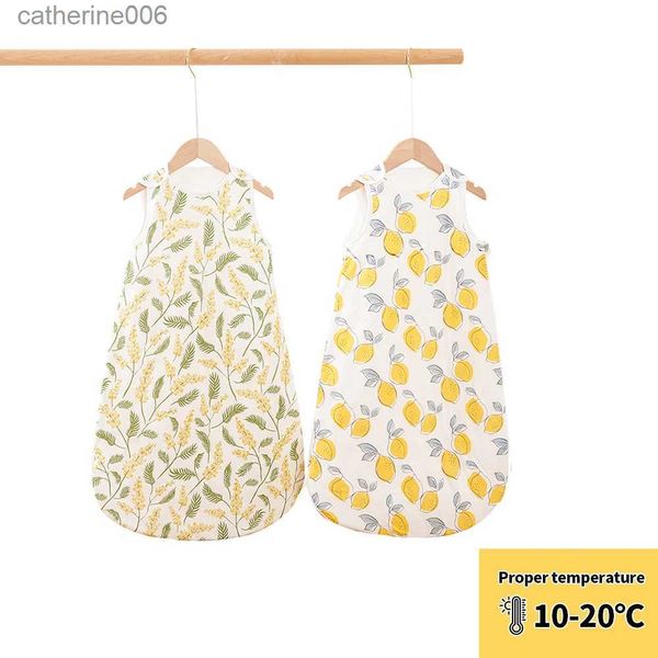 Sacos de dormir HappyFlute Novo 10-20 3 Tamanho Super Macio Tecido de Algodão Unissex Swaddle Zipper Colete Design Infantil Anti-Chute Bebê Saco de DormirL231225