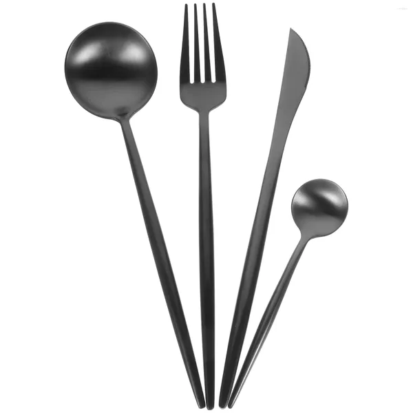 Set di stoviglie Posate in acciaio inossidabile Riutilizzabili Argenteria Forniture da cucina Posate Stoviglie per feste Utensili da portata Forchetta portatile