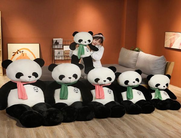 95 cm de bebê fofo grande cachecol gigante panda urso luxuoso animal de boneca de boneca de boneca de brinquedo desenho animado kawaii bonecas meninas amantes presentes 23258120580