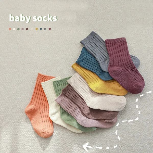 İlkbahar Yaz Bebek Erkek Kız Kız Socks Pamuklu yürümeye başlayan çocuk ayak bileği çorapları çocuklar çizgili çorap nefes alabilen çocuklar okul çorapları 1-8 yıldır 231225