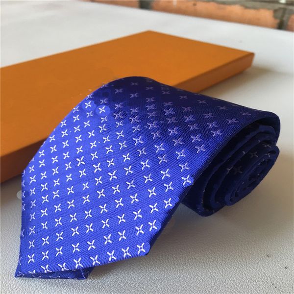 SS Lusso Alta qualità Cravatte Designer Uomo 100% Cravatta in seta nero blu Aldult Jacquard Party Wedding Business Tessuto Fashion Design Hawaii Cravatte