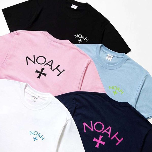 24SS genehmigte Version Noah OG Expeditionary Armee Cross Front und hintere gedruckte kurzärmelige Paar lässig locker anpassende trendige T-Shirt für Männer