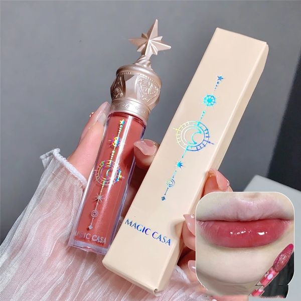 6 цветов Angel Girl Mirror Matte Liquid Lip Gloss Увлажняющий долговечный красный розовый глазурь Симпатичный продукт для макияжа 1 шт. 231225