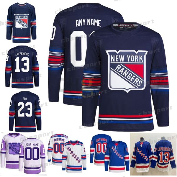 13 Alexis Lafreniere New york''rangers'' Maglie da hockey Barclay Goodrow 41 Jaroslav Halak 24 Kaapo Kakko 88 Patrick Kane Ryan Lindgren Mikkola personalizzato Uomini donne giovani