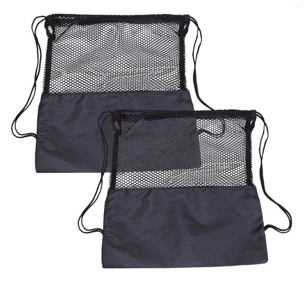 Bolsas de compras 2pcs armazenamento malha dobrável futebol oxford malha de fabricante de bola treinamento rugby vôlei portátil com alça de ombro à prova de poeira