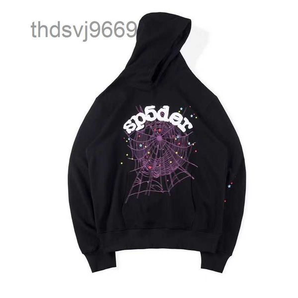 Men Hoodie Designer de alta qualidade 55555 Sorto de moletom Bubble Print SP5der Menom Fabric Spider Spider Pullover 5YFU