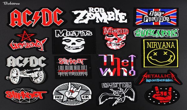 Metal Band Bez Yamaları Rock Müzik Fan Rozetleri İşlemeli Motif Aplike Çıkartmalar Ceket için Demir Açık Kot Dekorasyon8607752