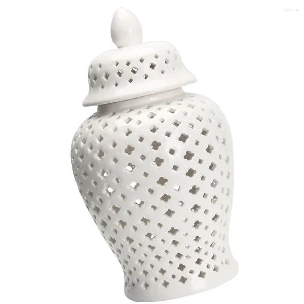 Bottiglie di stoccaggio in ceramica cavo oro baratto desktop decorativo fiore artificiale vaso da cucina aglio contenitore