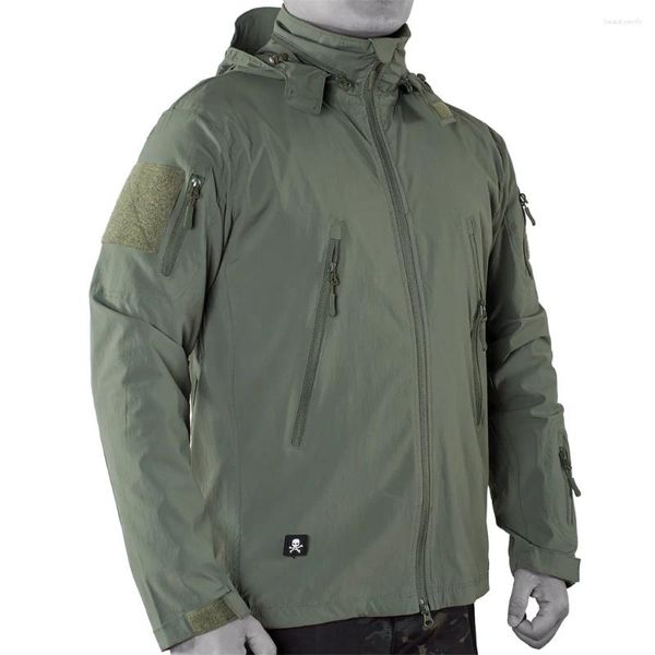 Giacche da uomo Uomini da uomo tattico softshell giacca di nylon di alta qualità dell'esercito americano sottile cappotto da combattimento per escursioni militari