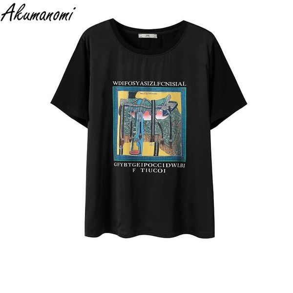 Hemden übergroße T -Shirt -Baumwolle weibliche Sommer Schwarz Weiß Plus Größe 5xl T -Shirt Frauen Baumwolle T -Shirts Kurzarm Crop Top T -Shirt Shirt