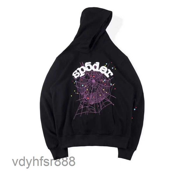 Homens Hoodie Designer de Alta Qualidade 55555 Moletom Bolha Impressão Sp5der Homens Mulheres Tecido Spider Web Pulôver TPD2