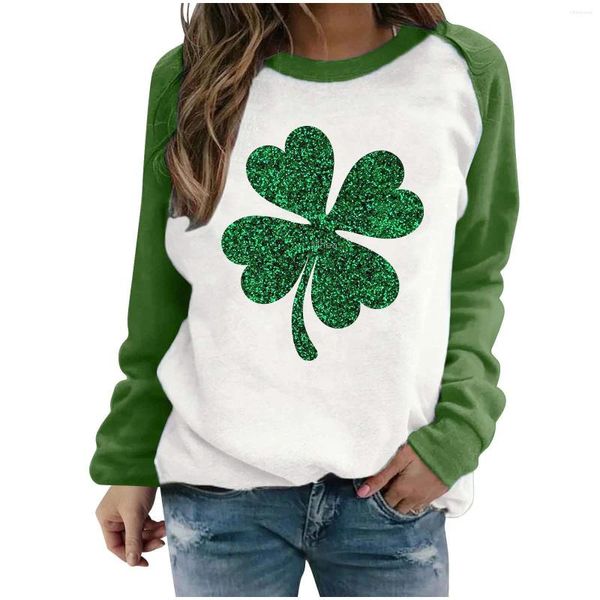 Con cappuccio femminile Holidies Verdi Festa Donne Retrò Voguish San Patrizio Female Feece Fleece Warm Winter Sports Girl Girl