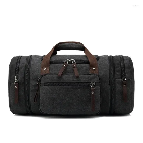 Duffel Bags Moda Bolsa de Viagem ao ar livre Multifunção de lona Mochilas Crossbody Mochilas Trendência Saco de ombro casual de grande capacidade