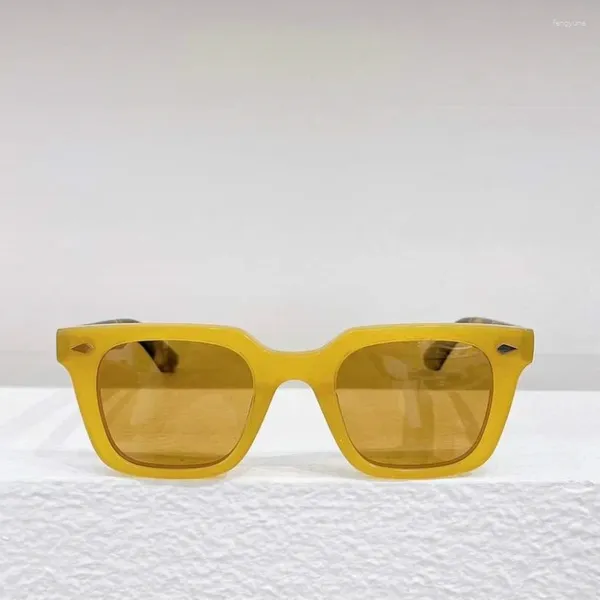 Occhiali da sole Trend di moda vintage Spesso acetato solido rettangolo occhiali da sole per uomini donne telaio per occhiali grober top top di alta qualità