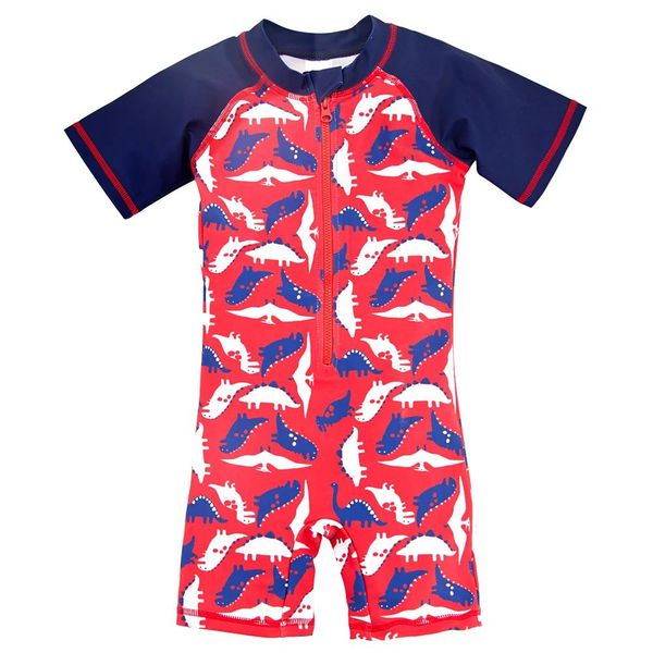 Conjunto HoneyZone Children's Swimsuit Dinosaur UV Baby Bathing Men Boy Kids One Piece Swimwear Criandler Boy Bath Roupos