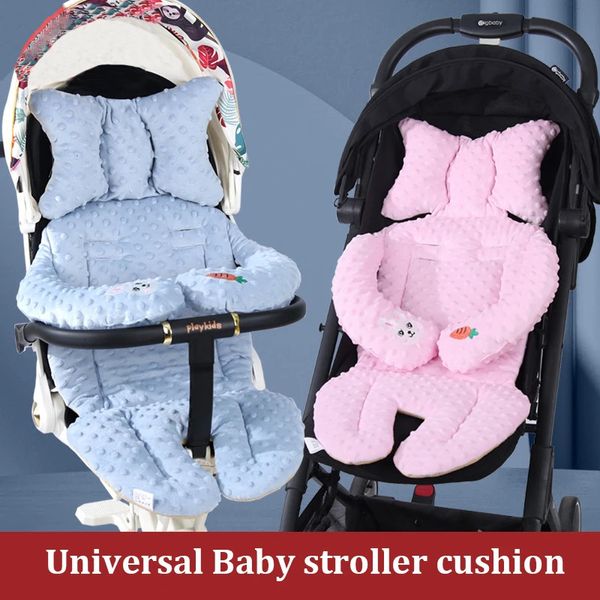 Universal infantil assento de carro cabeça pescoço suporte corpo ultra macio nascido carrinho almofada apto para forro 231225