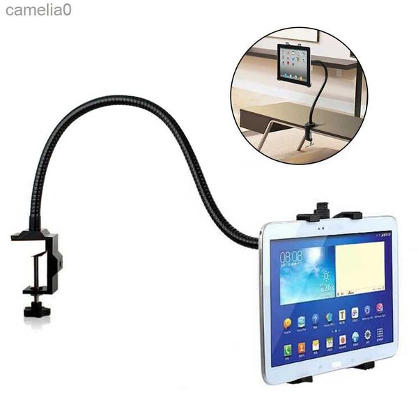 Tablet PC Stand Kelepçe Montaj Tablet Stand Tablo Tutucu 360 Dereceli Dönen Gooseeck Döner Evrensel Tembel Tutucu 5'ten 11L231225'e