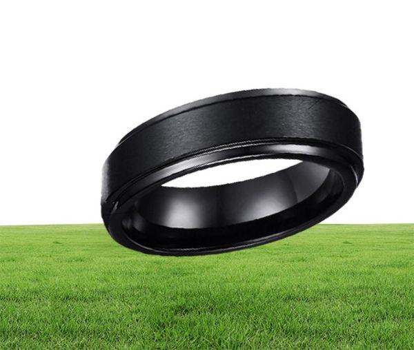 Обручальное кольцо 8 -мм классическое комфорт Mens Black Tungsten Carbide Carbide Ring Ring Ring в США и Европе 9207345
