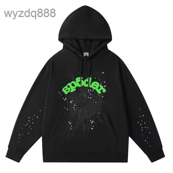 Spider Hoodie 555 Young Thug Set Men Women Foam Print Web Graphic Pink Sweetshirts Pullovers de grandes dimensões Men Jacket Man Ci4l