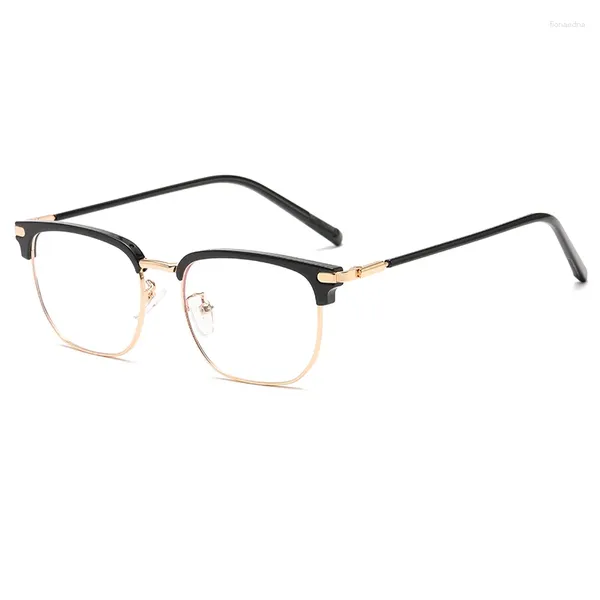 Óculos de sol Quadrões de sobrancelha retrô moldura quadro anti -azul leve miopia óculos
